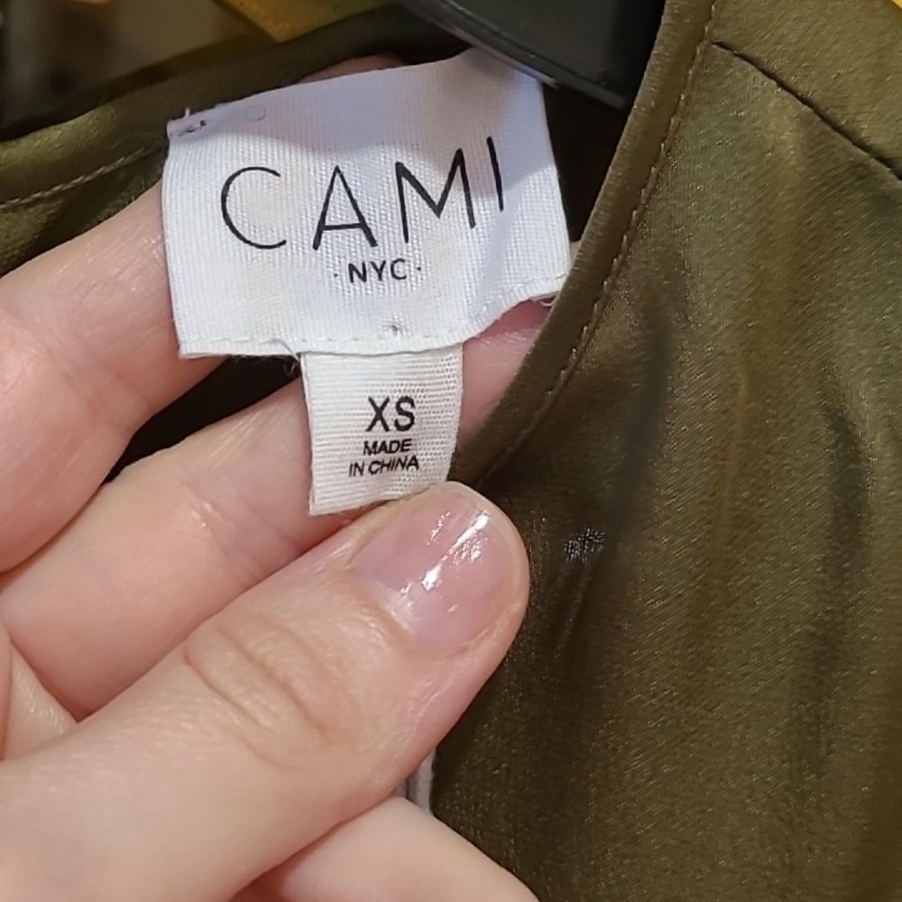 $378 CAMI NYC Winona 100% Silk Dress in Moss XS - Picture 4 of 11